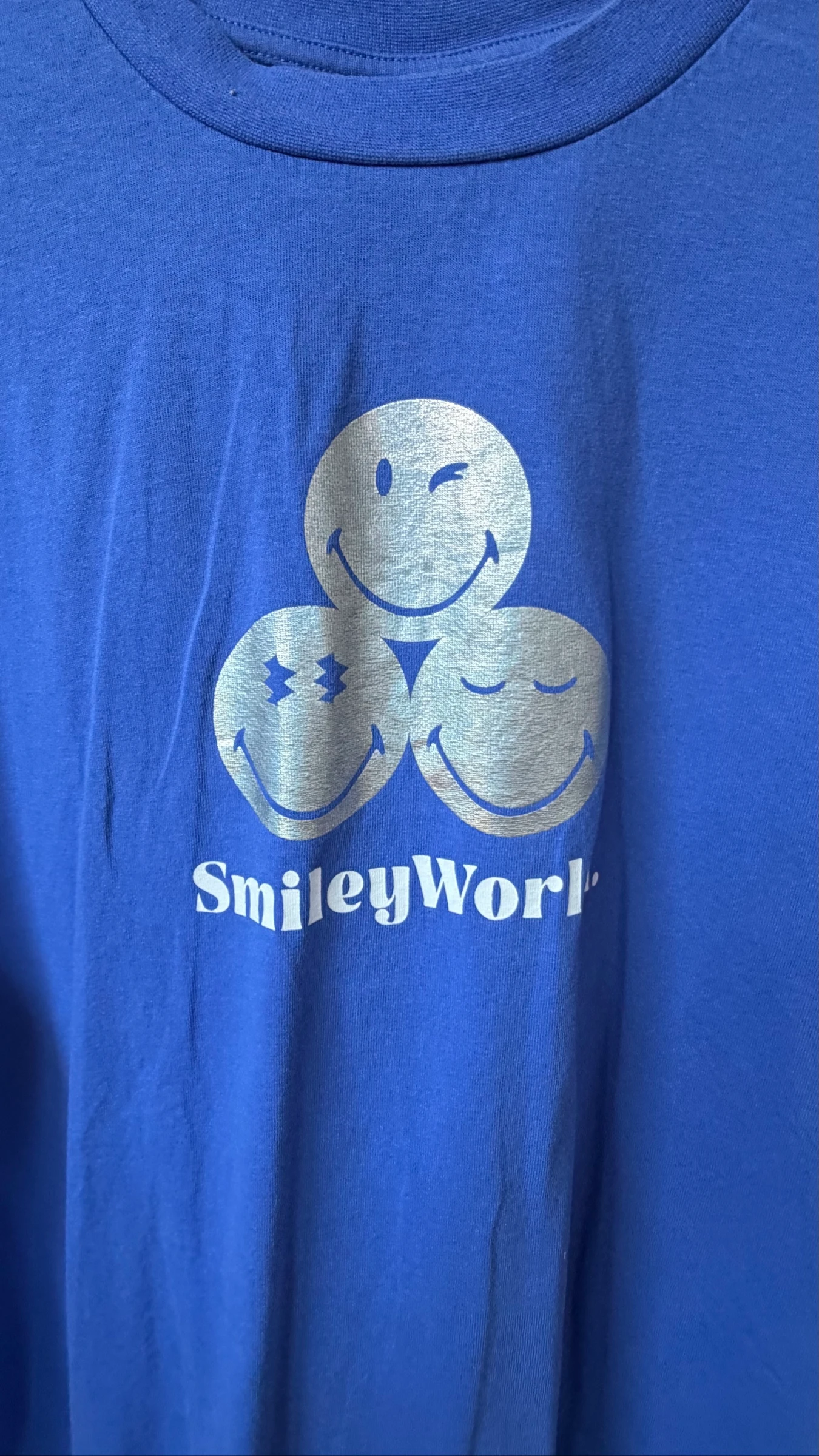SmileyWorld blauwe oversized T-shirt – maat XL – photo 3